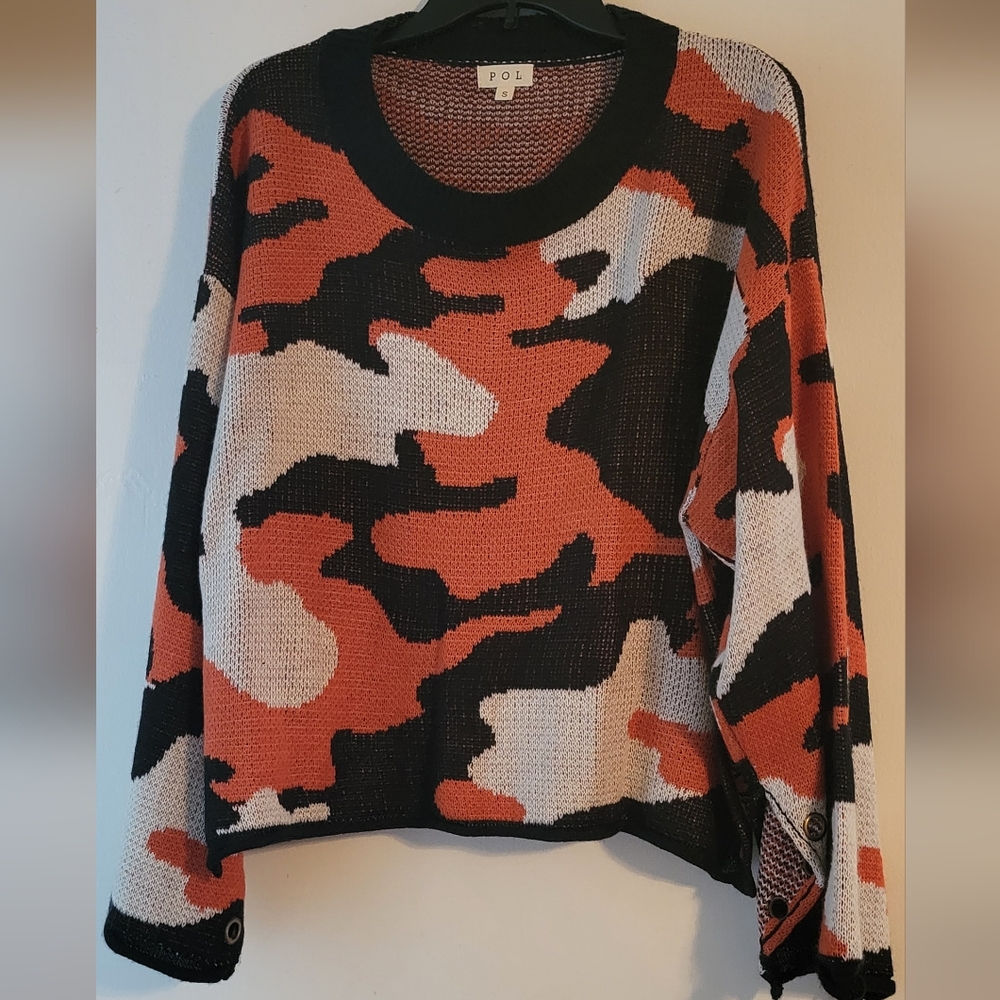 POL Camouflage Knit Sweater